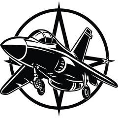 Fighter jet minimalist and simple silhouette vector image (32).eps