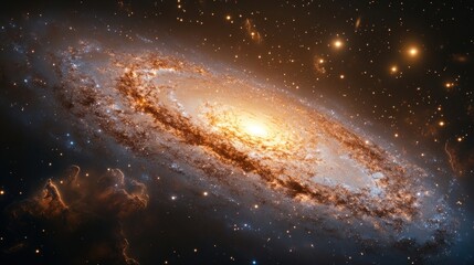 Fototapeta premium Majestic Spiral Galaxy Celestial Space Starry Night Cosmic Dust Universe