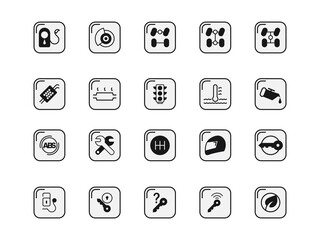 Car Engine & Dashboard Lights Symbol Element