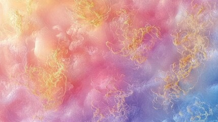 Fototapeta premium Pastel Pink Purple and Blue Abstract Background with Gold Accents Fluid Art Texture