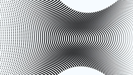 Black and white halftone abstract pattern for backdrop or fabric style