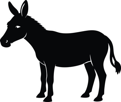 recommend clip art: donkey silhouette vector, black donkey silhouette vector illustration