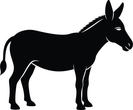 recommend clip art: donkey silhouette vector, black donkey silhouette vector illustration