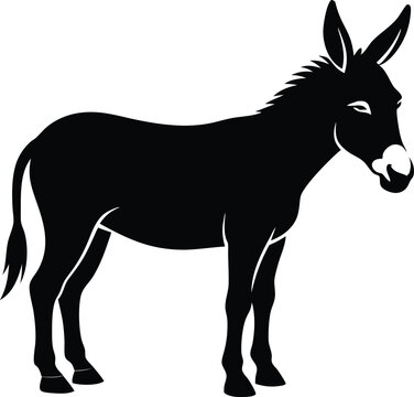 recommend clip art: donkey silhouette vector, black donkey silhouette vector illustration