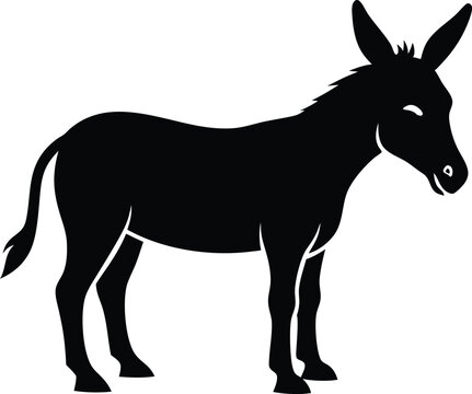 recommend clip art: donkey silhouette vector, black donkey silhouette vector illustration