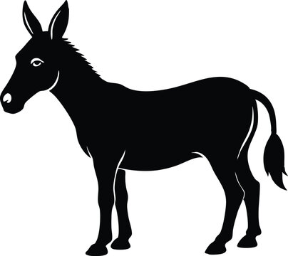 recommend clip art: donkey silhouette vector, black donkey silhouette vector illustration