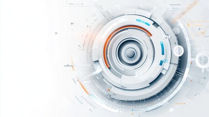 Abstract technology circular design. Background complex circuit. Use stock photo