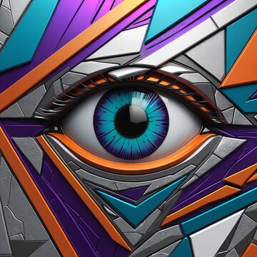 Abstract Geometric Eye