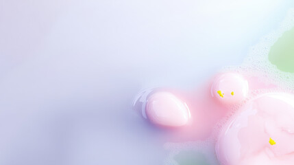 Cute Pink Chick Bath Toys in Bubble Bath