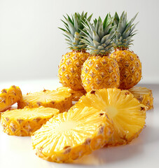 Stunning close-up of pineapple textures for premium advertising use.
