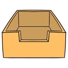 inbox icon illustration hand drawn isolated vector