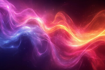 Fototapeta premium Abstract Design of Glowing Light Strands in Different Colors Intertwining to Represent Fate, Teamwork, and Character Classes in a Unified, Radiant Structure