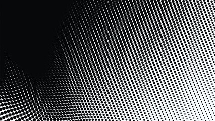 Black and white halftone abstract pattern for backdrop or fabric style