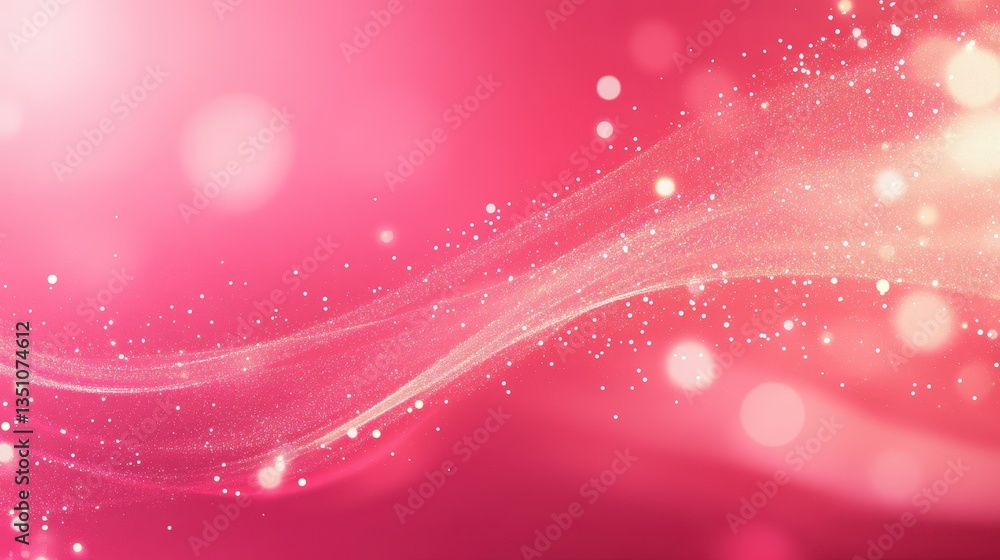 Poster a soft, dreamy abstract image featuring pink tones and sparkling light effects, creating a whimsical