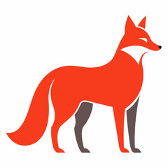 vector illustration of a fox