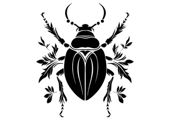 Art Nouveau bug Graphic Accents, vector illustration, vintage elements	
