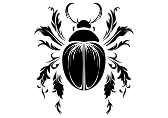 Art Nouveau bug Graphic Accents, vector illustration, vintage elements	
