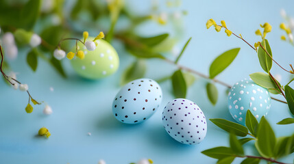 Fototapeta premium easter, egg, eggs, holiday, spring, decoration, celebration, color, colorful, easter egg, design, green, card, symbol, pattern, grass, season, illustration, vector