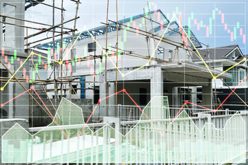 Stock financial index data  of construction industry and propert