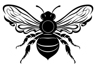 Art Nouveau bee Graphic Accents, vector illustration, vintage elements	
