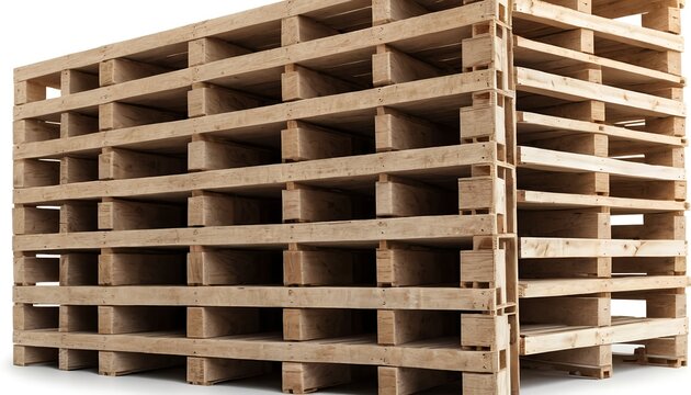 Stacked Wooden Pallets