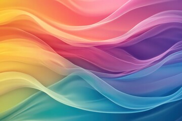 Fototapeta premium These are Abstract Rainbow Waves created on a Soft and calming Background that is visually pleasing