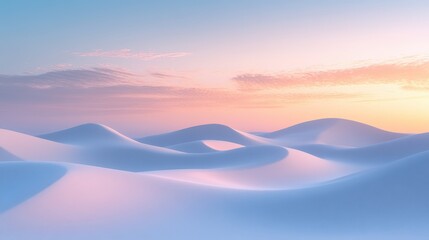 Pastel Sand Dunes at Sunset
