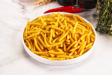 Italian pasta Maccherony for cooking