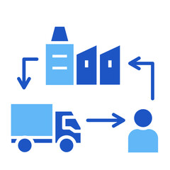 Supply Chain Logistics  Icon Element For Design	