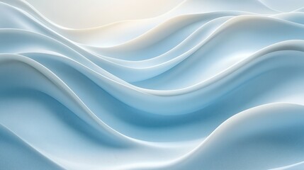 Soft flowing waves in serene blue tones creating a calming abstract background