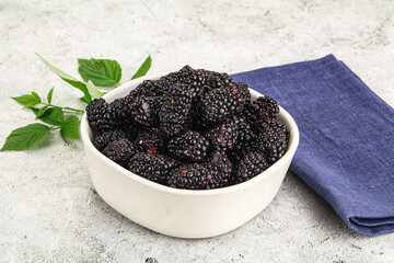 Natural organic sweet ripe blackberry