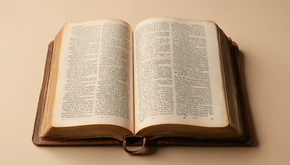 Fototapeta premium Open Antique Book with Aged Pages