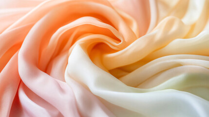 A close-up of colorful fabric displaying a rich tapestry of hues blending softly to create a striking visual experience full of texture and warmth.