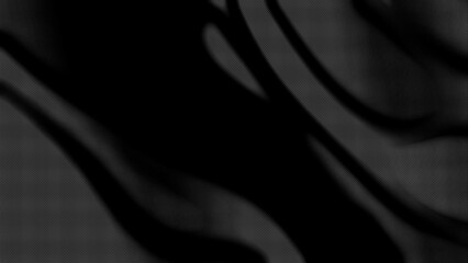 Abstract swirl halftone pattern in black and grey. Retro 80s style, acid vibe, smooth curves. Modern art, digital art, creative banners, backgrounds.