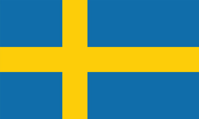 Obraz premium National flag of Sweden Vector image