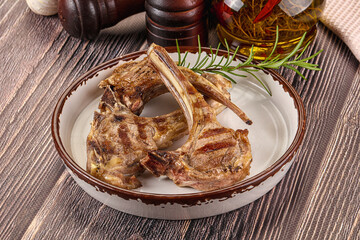 Delicous Grilled square rib of lamb