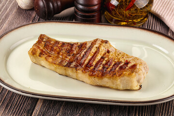 Tasty hot grilled pork loin