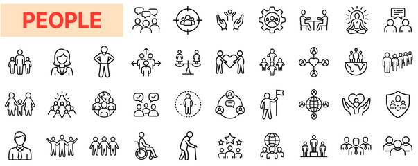 People Icons – Community, Diversity, Human Interaction, Relationships, Inclusion, Leadership & Communication
