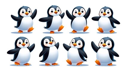 Obraz premium set of penguins