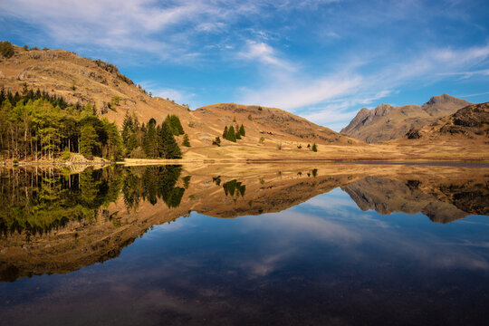 Blea tarn reflection in the lake district cumbria 511