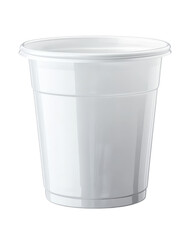 A Clean, Simple White Styrofoam Cup Isolated Against a Black Background for Versatility