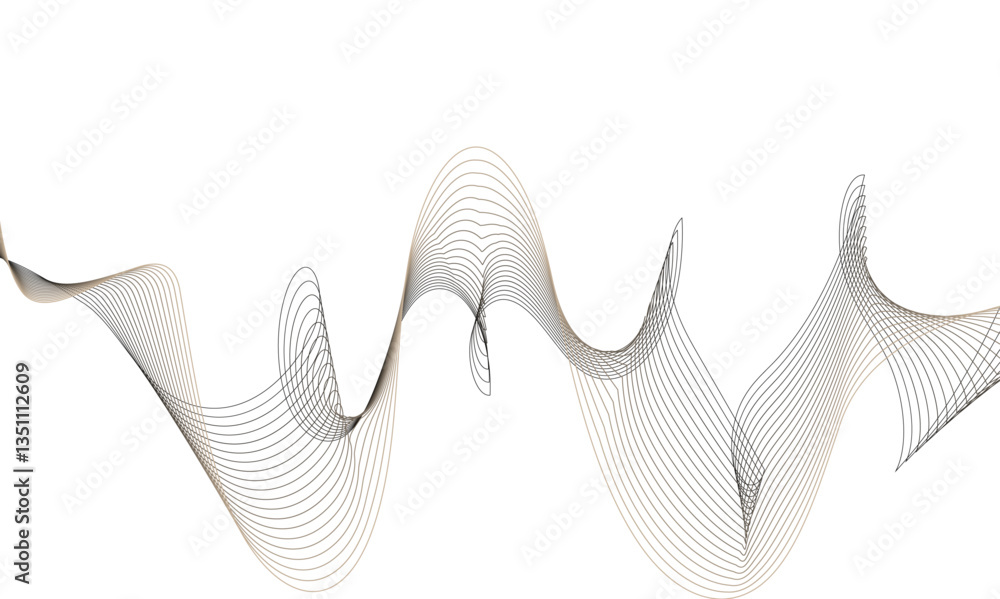 Aufkleber abstract wave line vector technology design banner with flowing color wave line background. design f