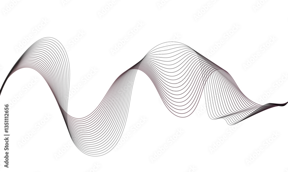 Poster abstract wave line vector technology design banner with flowing color wave line background. design f