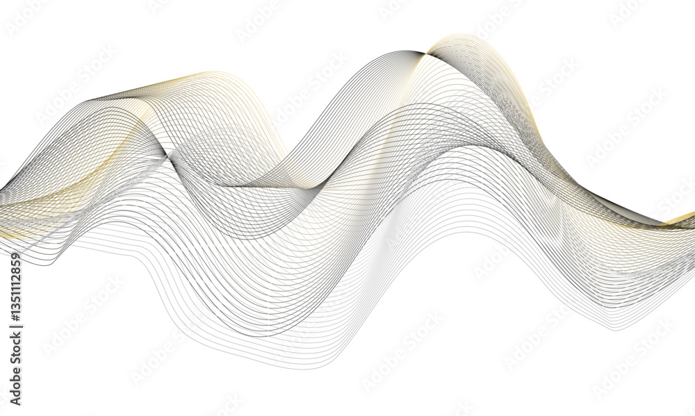 Aufkleber abstract wave line vector technology design banner with flowing color wave line background. design f