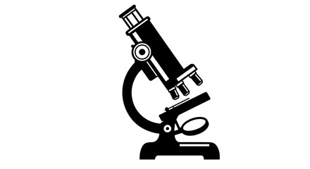 Isolated Scientific Microscope Illustration, Representing Laboratory Research and Microscopic Analysis