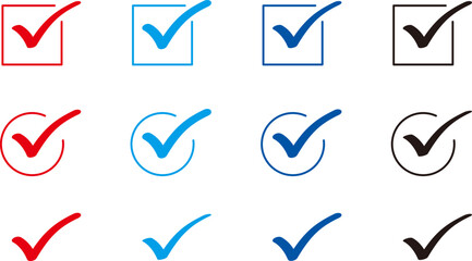 シンプルなチェックマークのイラスト