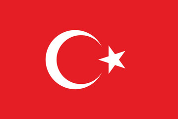National flag of Turkey vector image