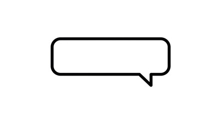 Fototapeta premium Isolated Blank Rectangular Speech Bubble for Text