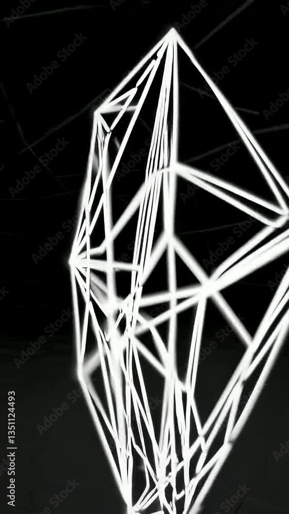 Poster dynamic geometric light structure transition in high resolution