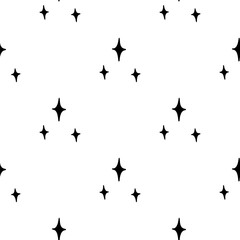Hand drawn doodle stars Vector Illustration Pattern